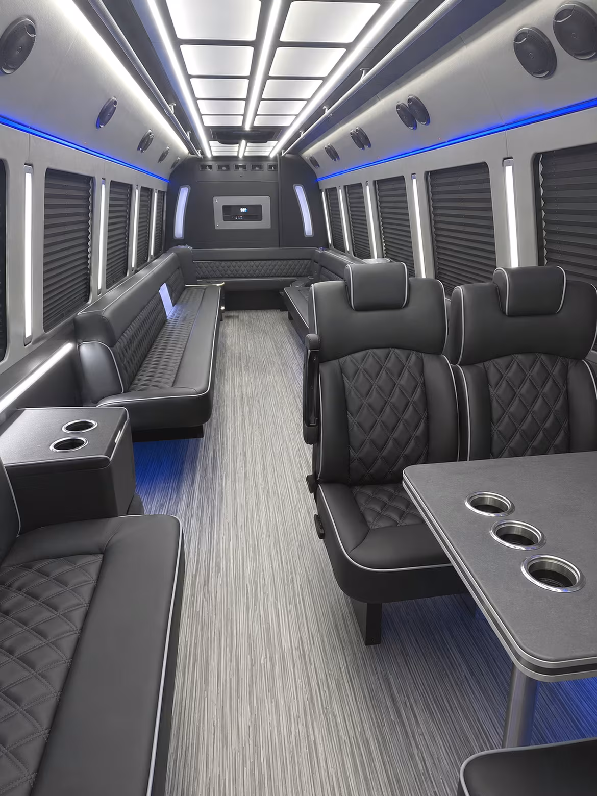lehi 25 passenger party bus inside