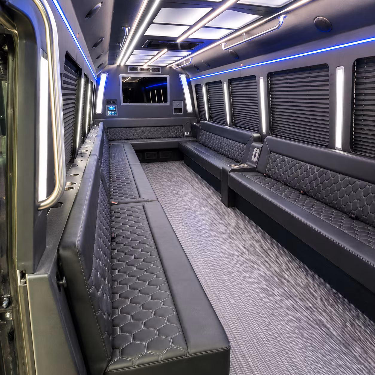 lehi 40 passenger party bus interior