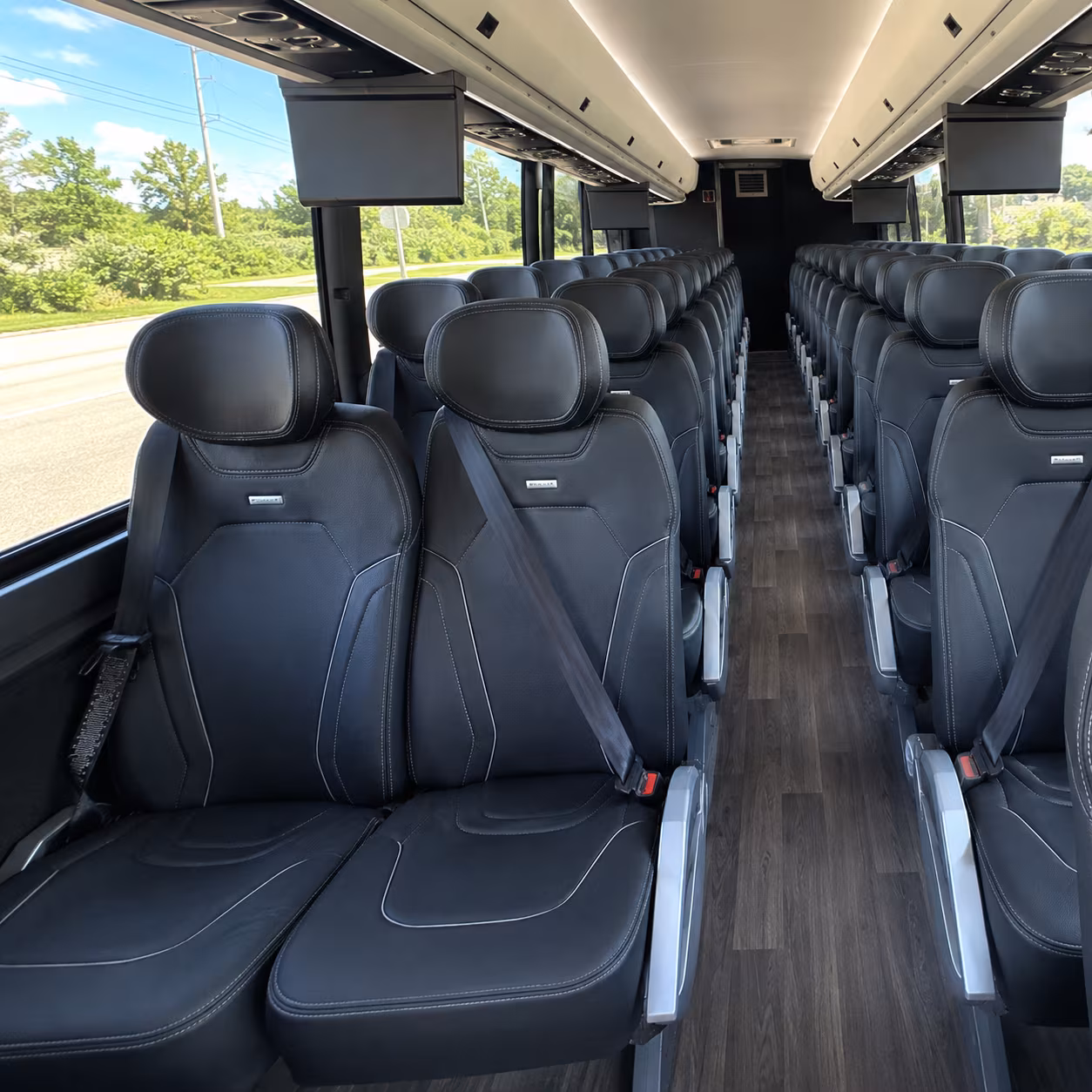lehi 56 passenger charter bus inside